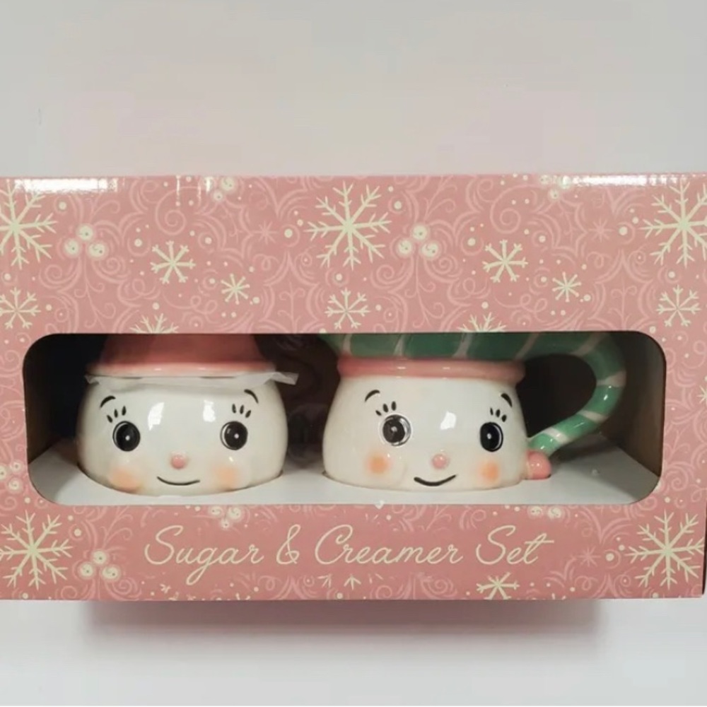 Johanna Parker Carnival Cottage Christmas Cream And Sugar Set
